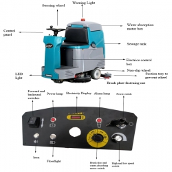 Máy chà sàn liên hợp ngồi lái hoạt động bằng ắc quy Koisu JH660
