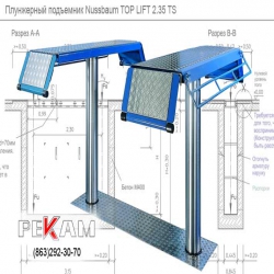 Cầu nâng 2 trụ thủy lực chìm nâng bụng xe