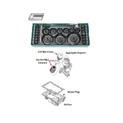 Vam tháo lọc dầu đa năng dạng cốc, xích, tháo ốc rốn dầu