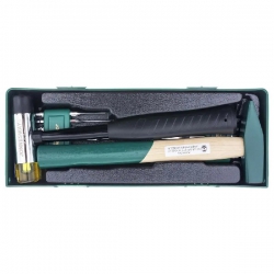 Bộ búa sắt, búa nhựa và 13 đột, đục sắt