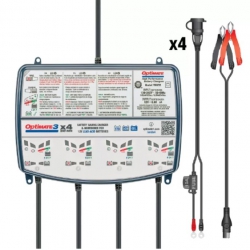 Thiết bị nạp ắc quy xe máy 4 cặp sạc 12V/0.8A