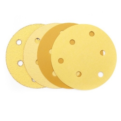 Giấy nhám vàng đường kính 125 mm 6 lỗ