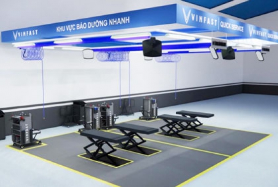 Tiêu chuẩn nhận diện khoang bảo dưỡng nhanh Vinfast